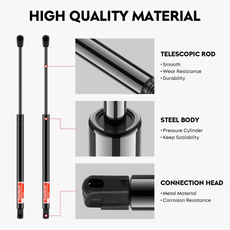 TadaMark Hood Struts Lift Support Compatible with 1999-2007 Ford F250 F350 F450 F550 Super Duty, Front Hood Shocks Replacement for Ford Excursion 2000-2005, SG304029 4339, 2 PCS - Image 3